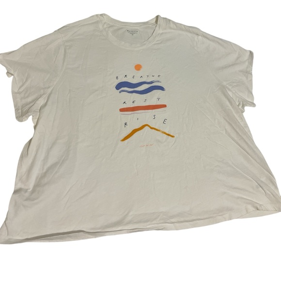 NWOT ATHLETA Morgan Harper Nichols Breathe Rest Rise T-shirt Wm 3X 100% Cotton - Picture 3 of 7